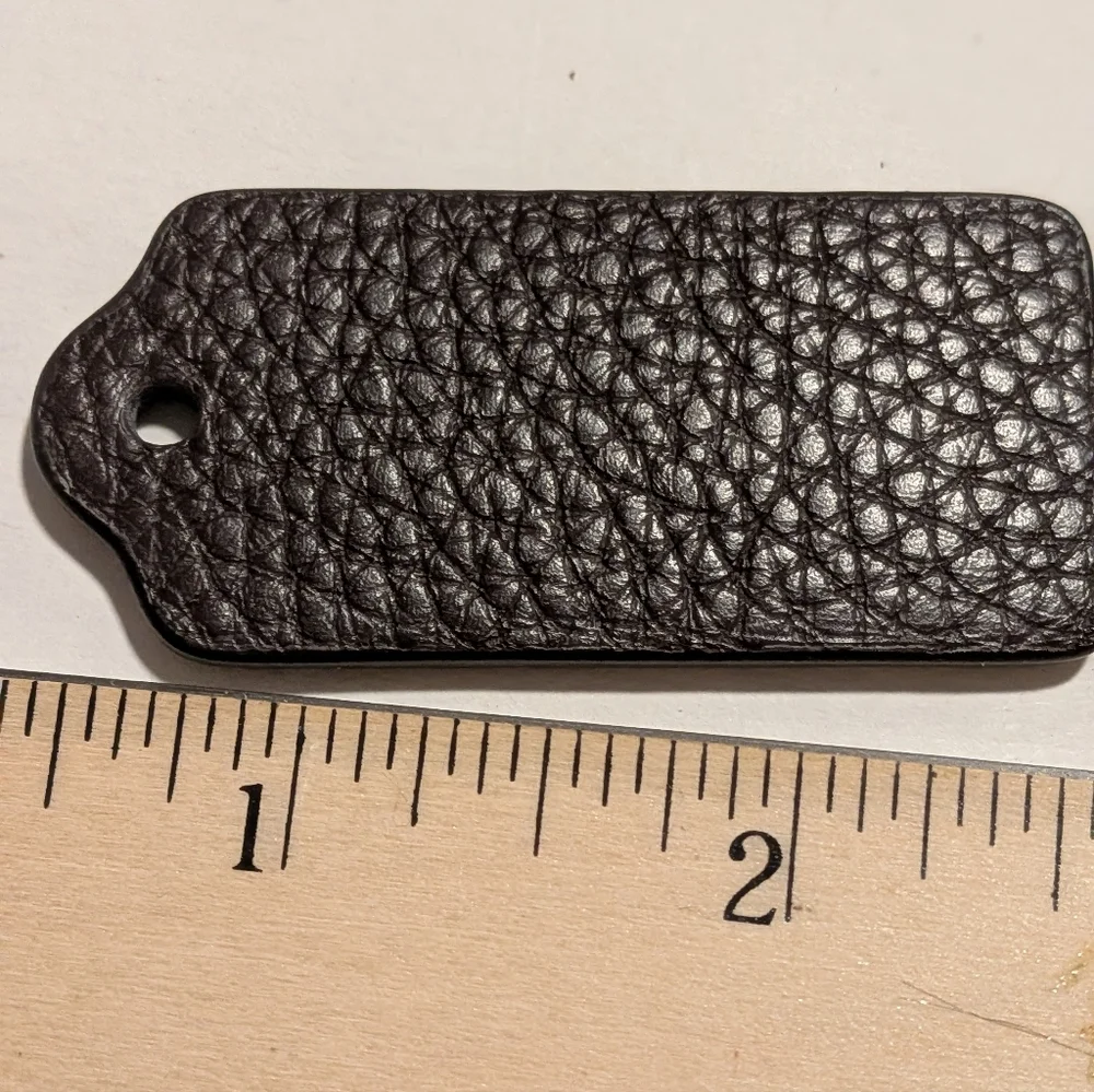 Coach Brown Pebbled ‎ Leather Hangtag